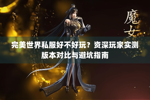 完美世界私服好不好玩？资深玩家实测版本对比与避坑指南