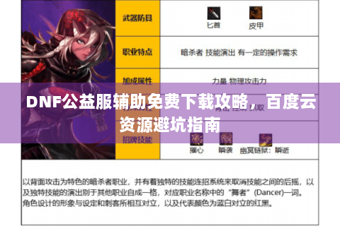 DNF公益服辅助免费下载攻略，百度云资源避坑指南