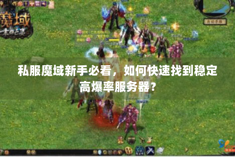 私服魔域新手必看，如何快速找到稳定高爆率服务器？