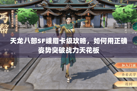 天龙八部SF峨眉卡级攻略，如何用正确姿势突破战力天花板