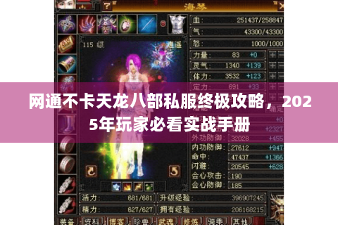 网通不卡天龙八部私服终极攻略，2025年玩家必看实战手册