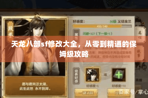 天龙八部sf修改大全，从零到精通的保姆级攻略