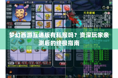 梦幻西游互通版有私服吗？资深玩家亲测后的终极指南