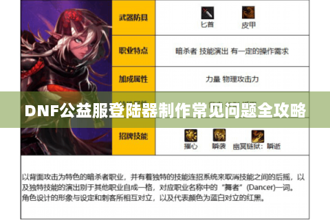 DNF公益服登陆器制作常见问题全攻略