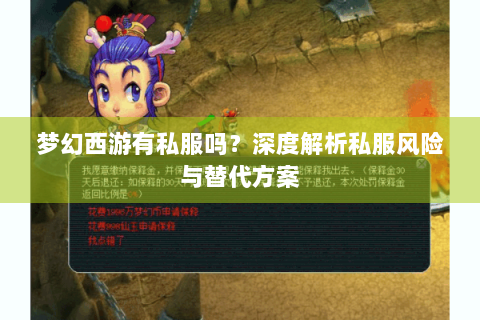 梦幻西游有私服吗？深度解析私服风险与替代方案