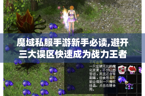 魔域私服手游新手必读,避开三大误区快速成为战力王者