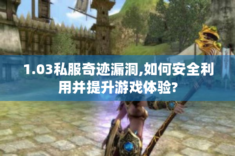 1.03私服奇迹漏洞,如何安全利用并提升游戏体验?