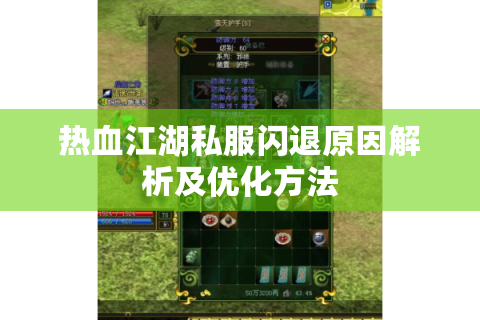 热血江湖私服闪退原因解析及优化方法