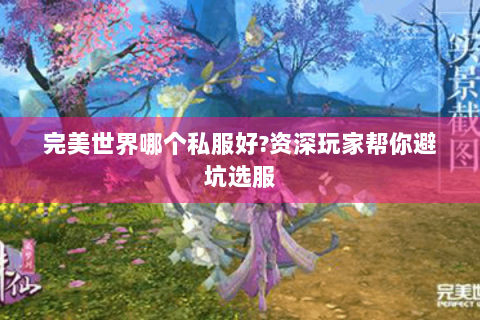 完美世界哪个私服好?资深玩家帮你避坑选服