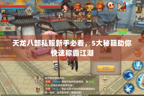 天龙八部私服新手必看，5大秘籍助你快速称霸江湖