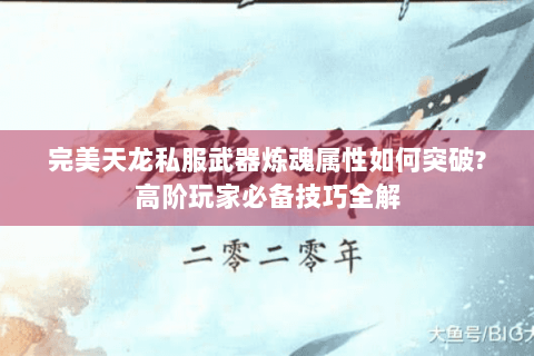 完美天龙私服武器炼魂属性如何突破?高阶玩家必备技巧全解