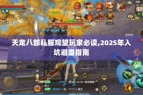 天龙八部私服观望玩家必读,2025年入坑避雷指南