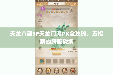 天龙八部SF天龙门派PK全攻略，五招制霸跨服战场
