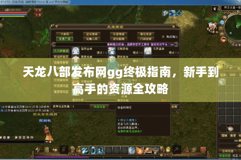 天龙八部发布网gg终极指南，新手到高手的资源全攻略