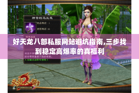 好天龙八部私服网站避坑指南,三步找到稳定高爆率的真福利