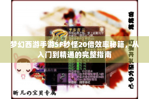 梦幻西游手游SF秒怪20倍效率秘籍，从入门到精通的完整指南