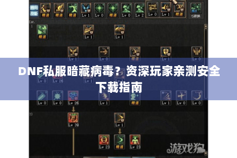 DNF私服暗藏病毒？资深玩家亲测安全下载指南