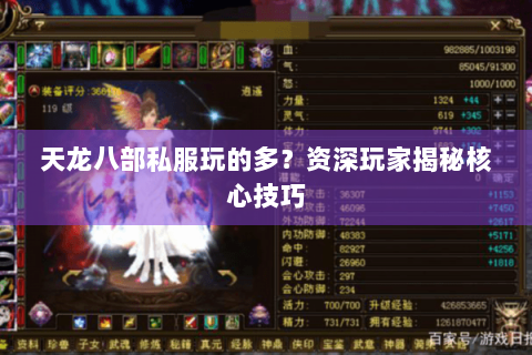 天龙八部私服玩的多？资深玩家揭秘核心技巧