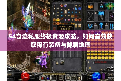 54奇迹私服终极资源攻略，如何高效获取稀有装备与隐藏地图