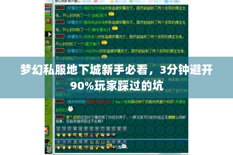 梦幻私服地下城新手必看，3分钟避开90%玩家踩过的坑