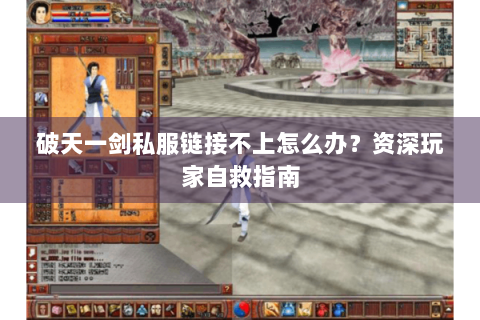 破天一剑私服链接不上怎么办？资深玩家自救指南