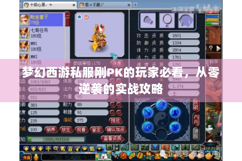 梦幻西游私服刚PK的玩家必看，从零逆袭的实战攻略