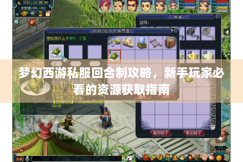 梦幻西游私服回合制攻略，新手玩家必看的资源获取指南
