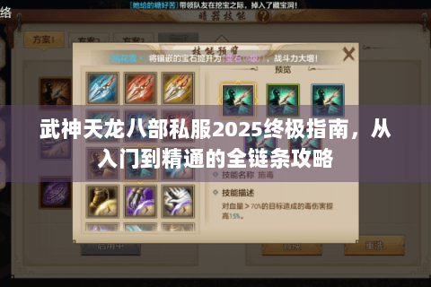 武神天龙八部私服2025终极指南，从入门到精通的全链条攻略