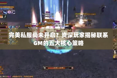 完美私服尚未开启？资深玩家揭秘联系GM的五大核心策略