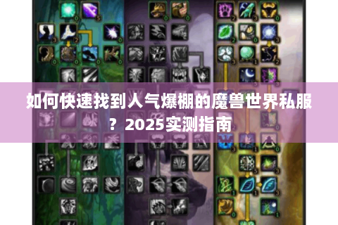如何快速找到人气爆棚的魔兽世界私服？2025实测指南
