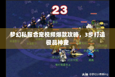 梦幻私服合宠视频爆款攻略，3步打造极品神宠