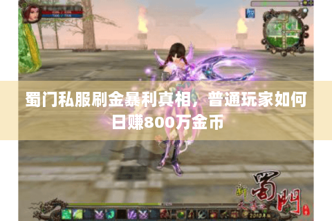蜀门私服刷金暴利真相，普通玩家如何日赚800万金币