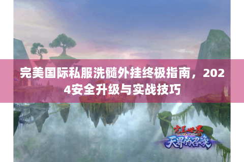 完美国际私服洗髓外挂终极指南，2024安全升级与实战技巧