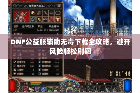DNF公益服辅助无毒下载全攻略，避开风险轻松刷图