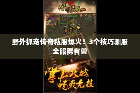 野外抓宠传奇私服爆火！3个技巧驯服全服稀有兽