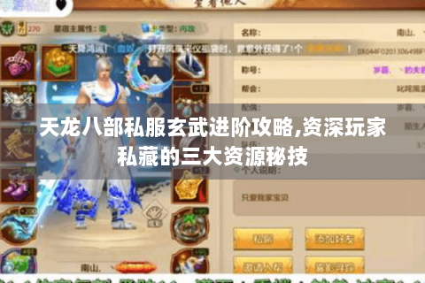 天龙八部私服玄武进阶攻略,资深玩家私藏的三大资源秘技