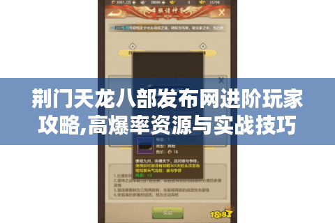 荆门天龙八部发布网进阶玩家攻略,高爆率资源与实战技巧全解析