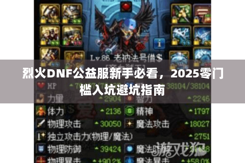 烈火DNF公益服新手必看，2025零门槛入坑避坑指南