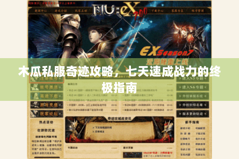 木瓜私服奇迹攻略，七天速成战力的终极指南