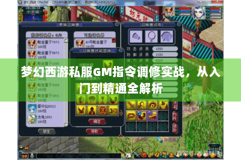 梦幻西游私服GM指令调修实战，从入门到精通全解析