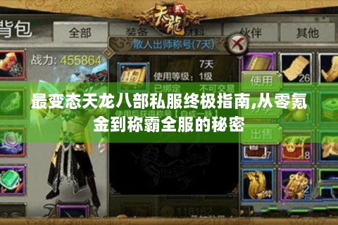 最变态天龙八部私服终极指南,从零氪金到称霸全服的秘密