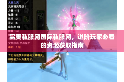 完美私服网国际私服网，进阶玩家必看的资源获取指南