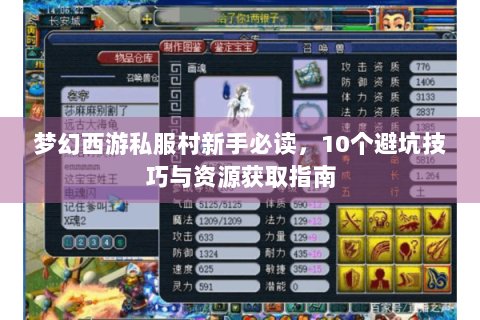 梦幻西游私服村新手必读，10个避坑技巧与资源获取指南