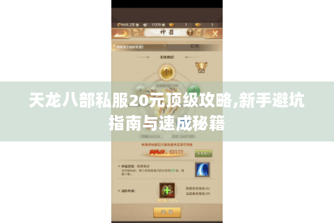 天龙八部私服20元顶级攻略,新手避坑指南与速成秘籍