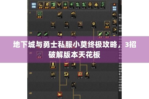 地下城与勇士私服小莫终极攻略，3招破解版本天花板