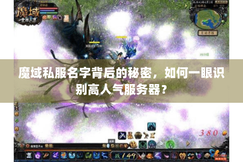 魔域私服名字背后的秘密，如何一眼识别高人气服务器？