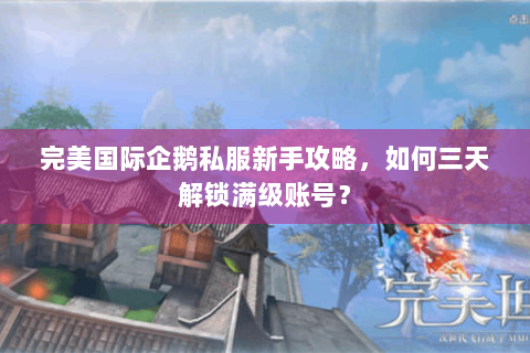 完美国际企鹅私服新手攻略，如何三天解锁满级账号？