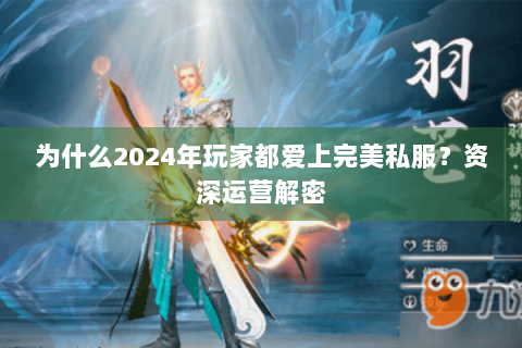 为什么2024年玩家都爱上完美私服？资深运营解密