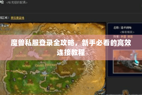 魔兽私服登录全攻略，新手必看的高效连接教程
