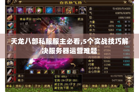 天龙八部私服服主必看,5个实战技巧解决服务器运营难题